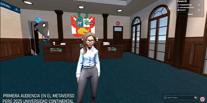 EPG Continental realiza primera audiencia de juicio oral simulado en el metaverso