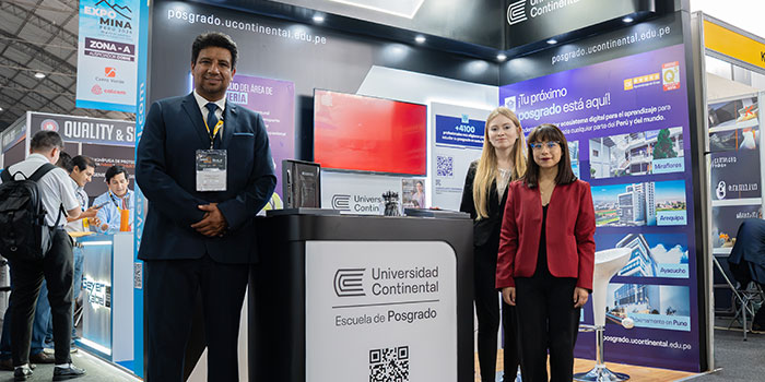 Escuela de Posgrado fortalece su vínculo con el sector minero en EXPOMINA 2026